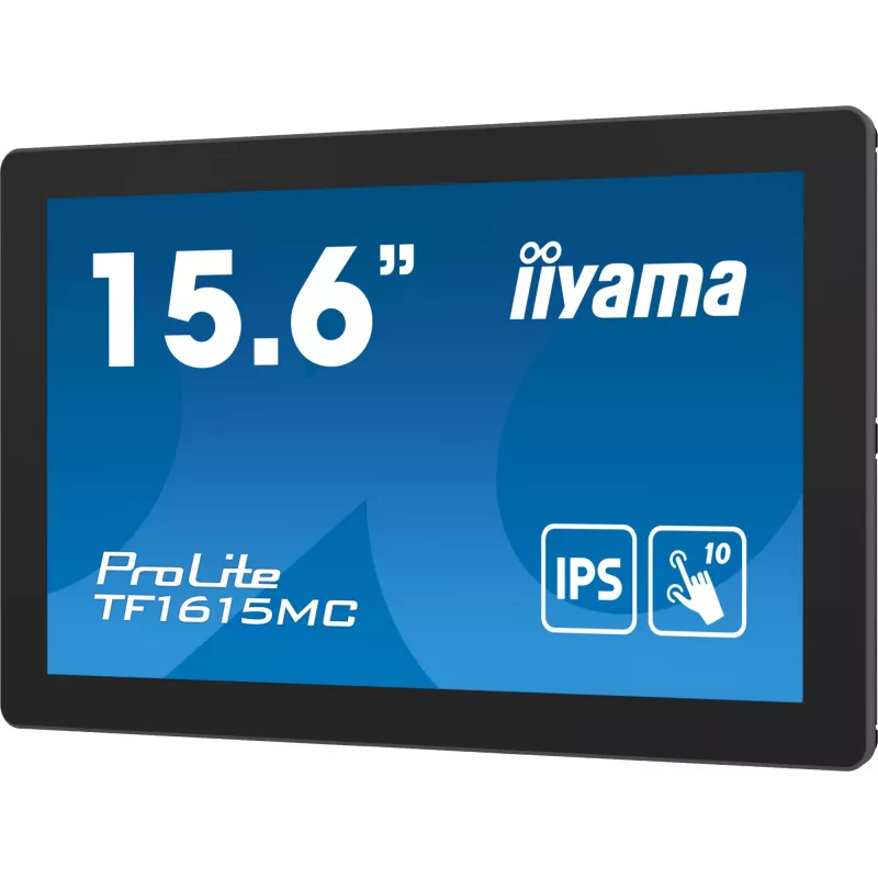 Monitor komputerowy iiyama ProLite TF1615MC-B1 39,6 cm (15,6 cala) 1920 x 1080 pikseli Full HD dotykowy Czarny