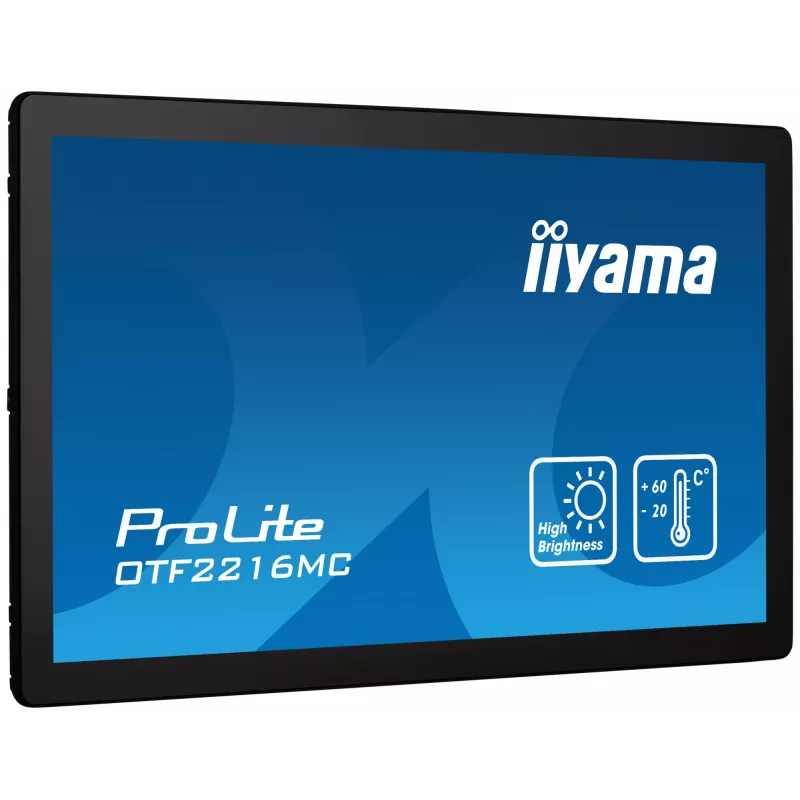 Monitor komputerowy iiyama OTF2216MC-B1 54,6 cm (21,5 cala) 1920 x 1080 pikseli Full HD LCD z ekranem dotykowym, czarny