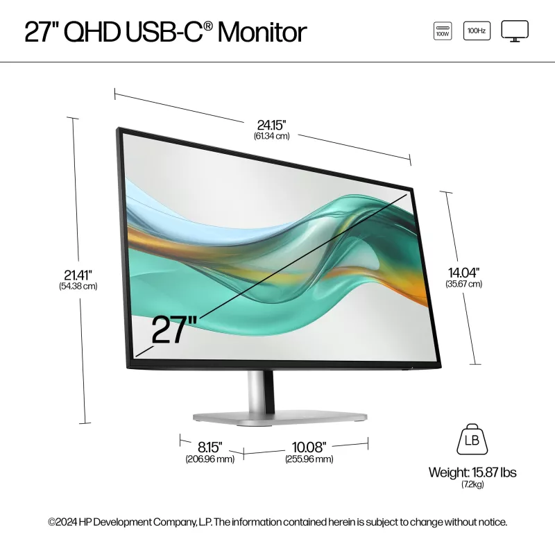 Monitor HP Series 5 Pro 27 cali QHD USB-C LCD 2560 x 1440