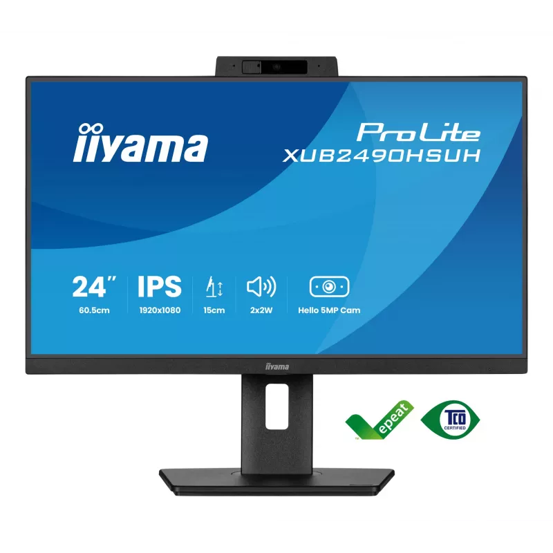 Monitor komputerowy iiyama XUB2490HSUH-B2 60.5 cm (23.8 cala) 1920 x 1080 pikseli Full HD LED Czarny