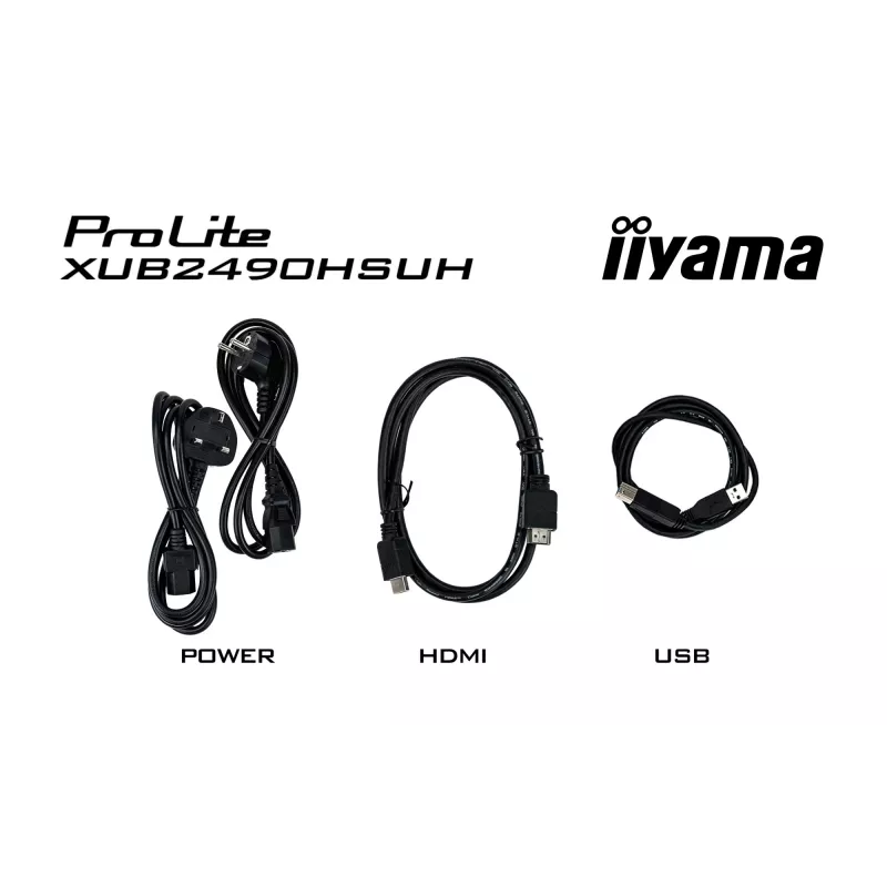 Monitor komputerowy iiyama XUB2490HSUH-B2 60.5 cm (23.8 cala) 1920 x 1080 pikseli Full HD LED Czarny