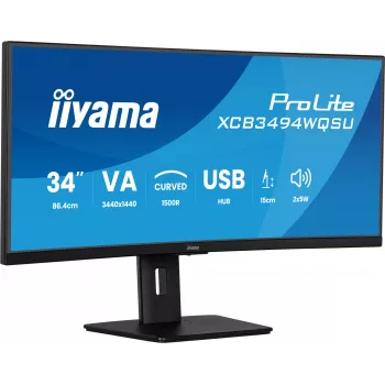 Monitor komputerowy iiyama ProLite XCB3494WQSU-B1 86,4 cm (34 cale) 3440 x 1440 pikseli UltraWide Quad HD LED Czarny