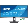 Monitor komputerowy iiyama ProLite XCB3494WQSU-B1 86,4 cm (34 cale) 3440 x 1440 pikseli UltraWide Quad HD LED Czarny