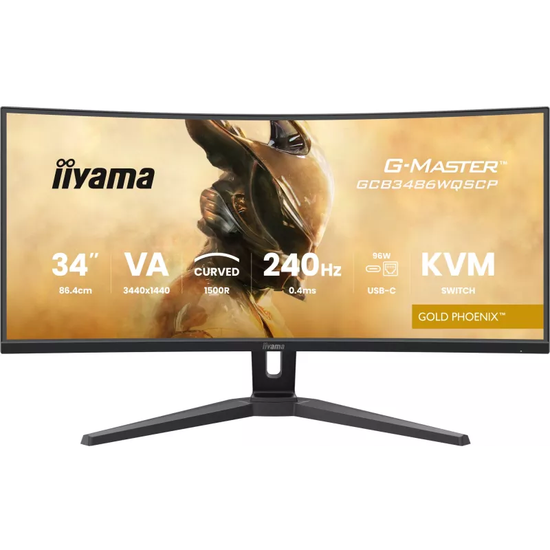 Monitor komputerowy iiyama G-MASTER GCB3486WQSCP-B1 86,4 cm (34 cali) 3440 x 1440 pikseli UltraWide Quad HD Czarny