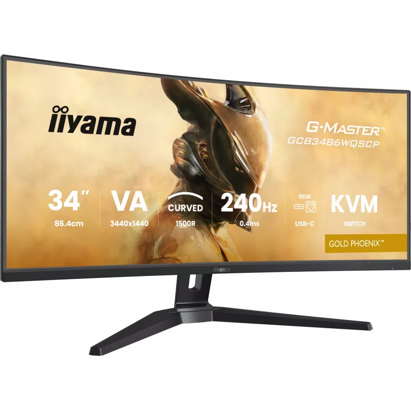 Monitor komputerowy iiyama G-MASTER GCB3486WQSCP-B1 86,4 cm (34 cali) 3440 x 1440 pikseli UltraWide Quad HD Czarny