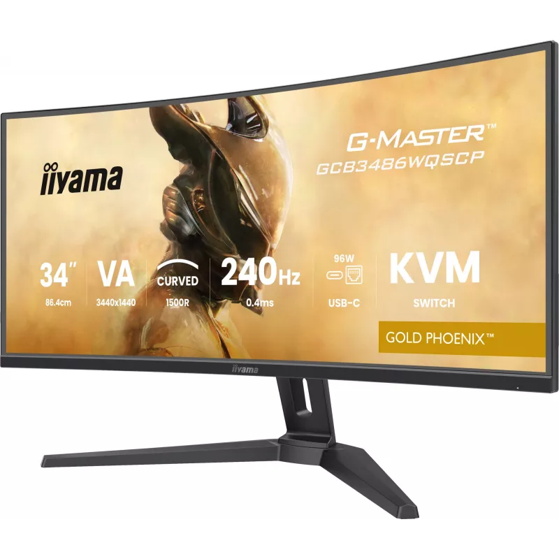 Monitor komputerowy iiyama G-MASTER GCB3486WQSCP-B1 86,4 cm (34 cali) 3440 x 1440 pikseli UltraWide Quad HD Czarny