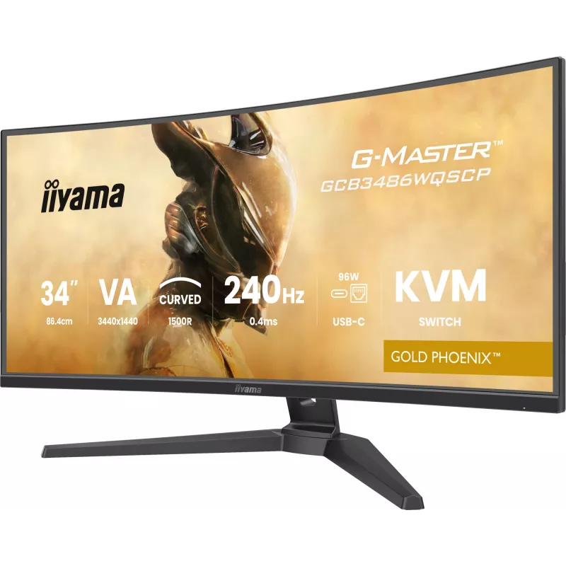 Monitor komputerowy iiyama G-MASTER GCB3486WQSCP-B1 86,4 cm (34 cali) 3440 x 1440 pikseli UltraWide Quad HD Czarny
