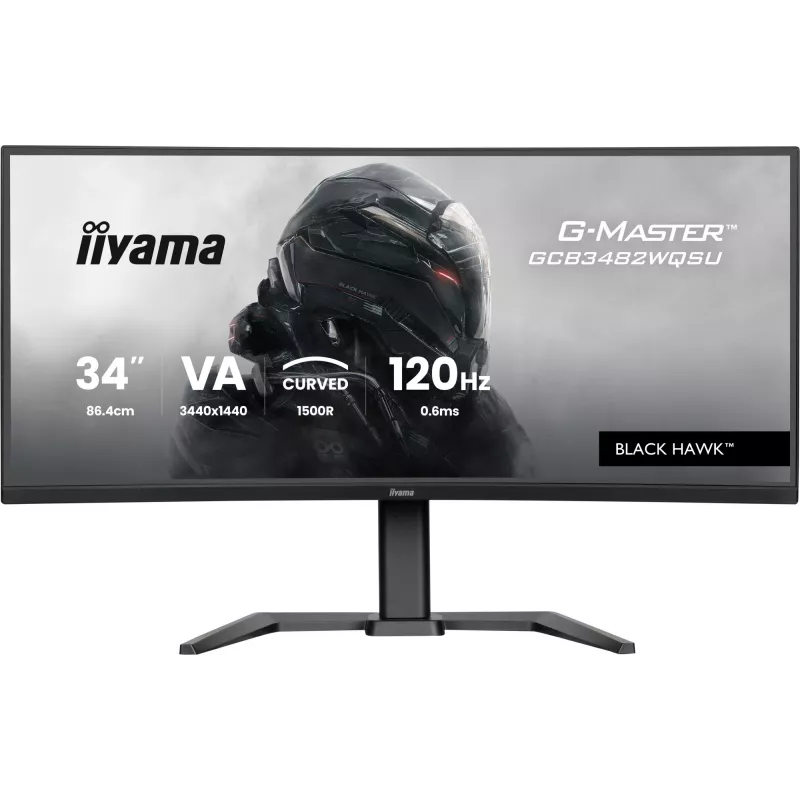 iiyama GCB3482WQSU-B1 monitor komputerowy 86,4 cm (34 cale) 3440 x 1440 pikseli UltraWide Quad HD LED Czarny