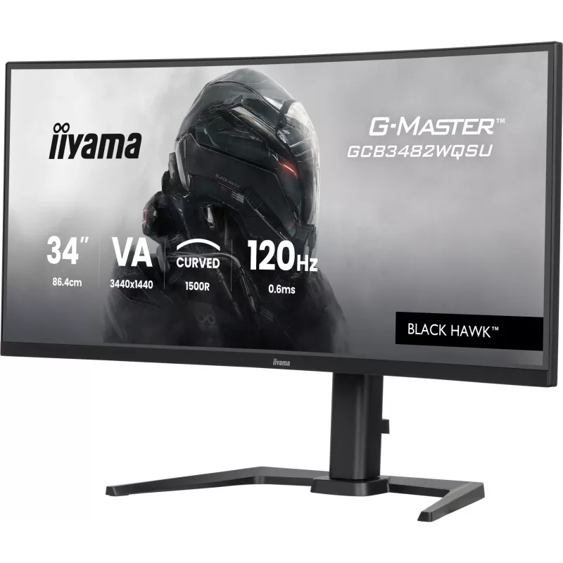 iiyama GCB3482WQSU-B1 monitor komputerowy 86,4 cm (34 cale) 3440 x 1440 pikseli UltraWide Quad HD LED Czarny