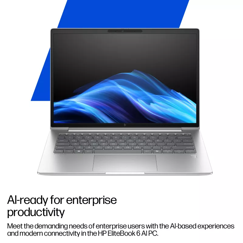 HP EliteBook 6 G1a AI PC AMD Ryzen™ 5 230 Laptop 40,6 cm (16 cali) WUXGA 16 GB DDR5-SDRAM Wi-Fi 7 (802.11be) Windows 11 Pro Srebrny
