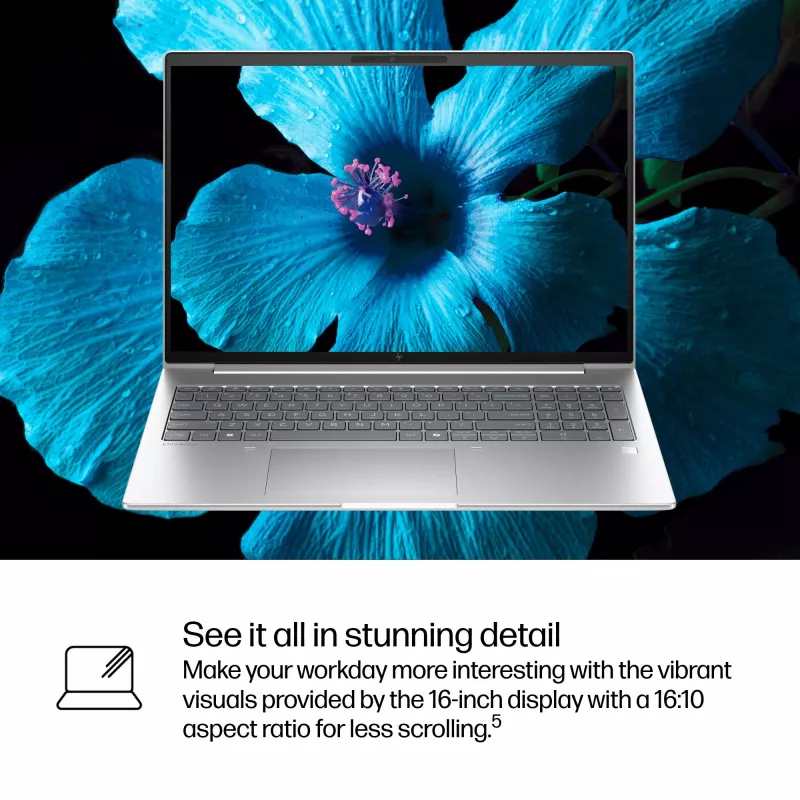 HP EliteBook 6 G1i AI Intel Core Ultra 5 225U Laptop 40,6 cm (16 cali) WUXGA 16 GB DDR5-SDRAM Wi-Fi 7 (802.11be) Windows 11 Pro AI PC Srebrny