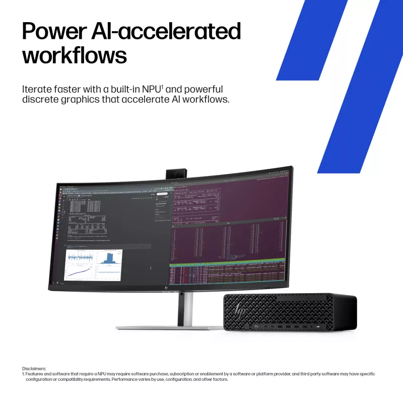 HP Z2 SFF G1i Intel Core Ultra 7 265K 32 GB DDR5-SDRAM NVIDIA RTX A400 Windows 11 Pro Stacja robocza AI, Komputer AI