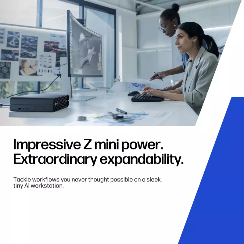 HP Z2 G1i Intel Core Ultra 7 265 32 GB DDR5-SDRAM NVIDIA RTX A400 Windows 11 Pro Mini PC Stacja robocza AI, AI PC