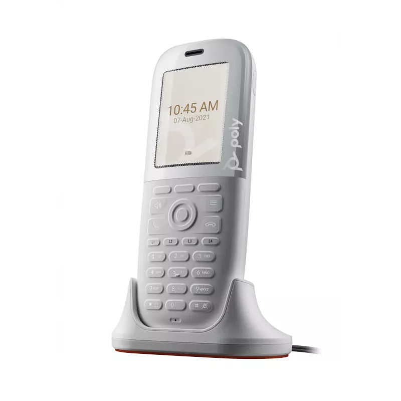 Bezprzewodowy telefon DECT POLY Rove 40 identyfikacja dzwoniącego wyświetlacz 2,4 cala
