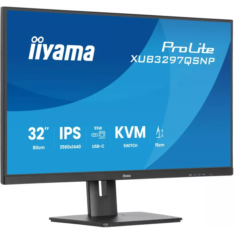 Monitor komputerowy iiyama ProLite XUB3297QSNP-B1 81,3 cm (32 cale) 2560 x 1440 pikseli Quad HD LED Czarny