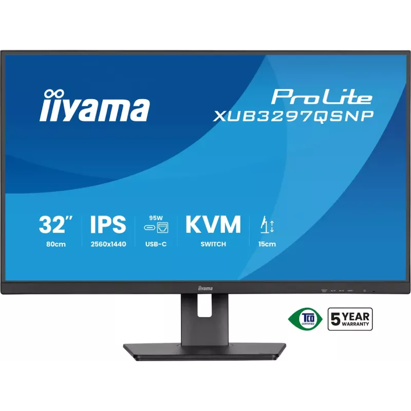 Monitor komputerowy iiyama ProLite XUB3297QSNP-B1 81,3 cm (32 cale) 2560 x 1440 pikseli Quad HD LED Czarny