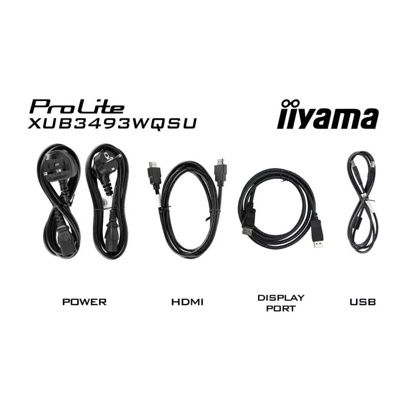 Monitor komputerowy IIYAMA ProLite XUB3493WQSU-B6 34 cala 3440×1440 UltraWide QHD IPS LED, 1 ms, hub USB 3.2, głośniki, VESA, regulacja wysokości