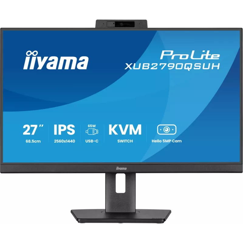 Monitor komputerowy iiyama ProLite XUB2790QSUH-B2 68,6 cm (27 cali) 2560 x 1440 pikseli Quad HD LED Czarny