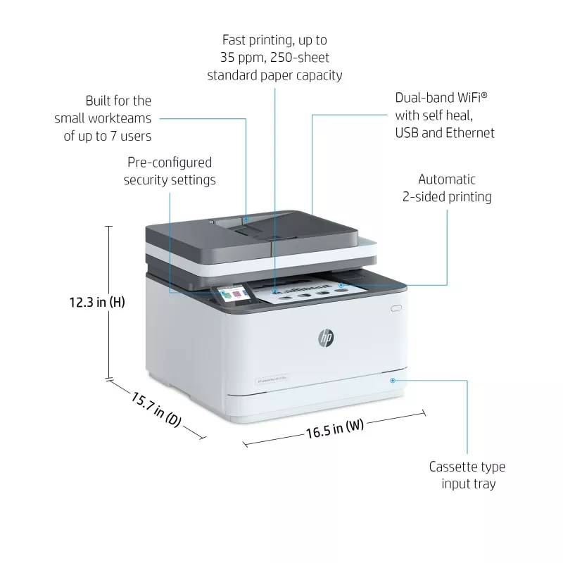 Drukarka HP LaserJet Pro 3002dn Laser Szaro-Biała