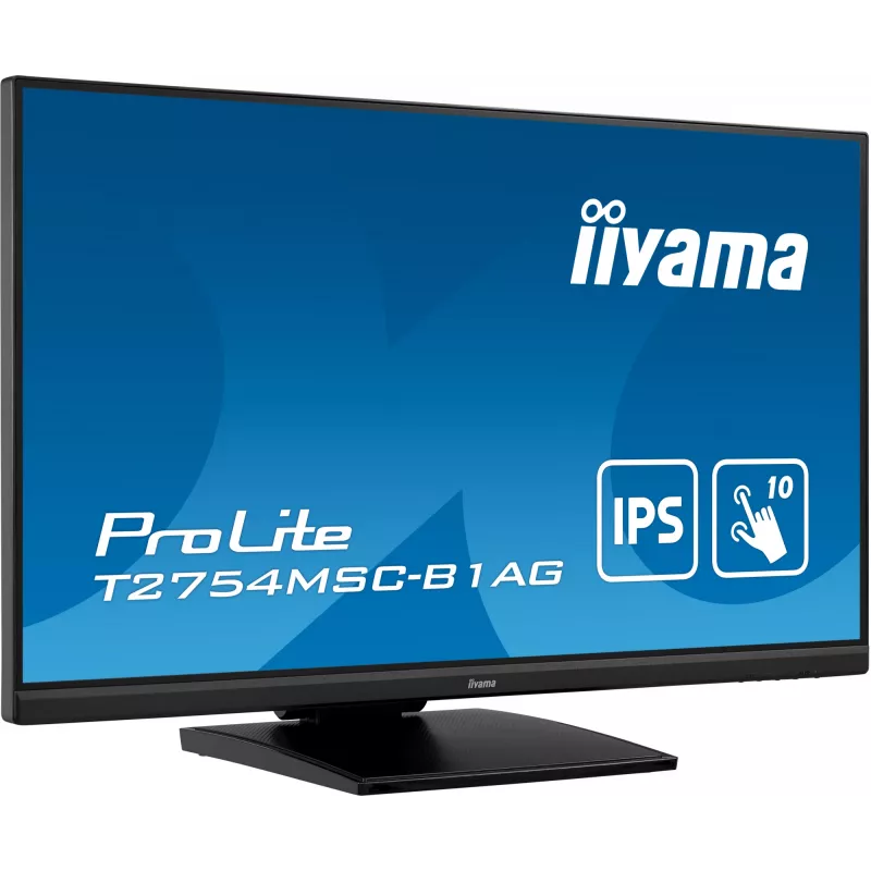 Monitor komputerowy iiyama ProLite T2754MSC-B1AG 68,6 cm (27 cali) 1920 x 1080 pikseli Full HD LED Dotykowy Multi-użytkownik Czarny