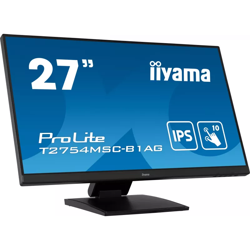 Monitor komputerowy iiyama ProLite T2754MSC-B1AG 68,6 cm (27 cali) 1920 x 1080 pikseli Full HD LED Dotykowy Multi-użytkownik Czarny
