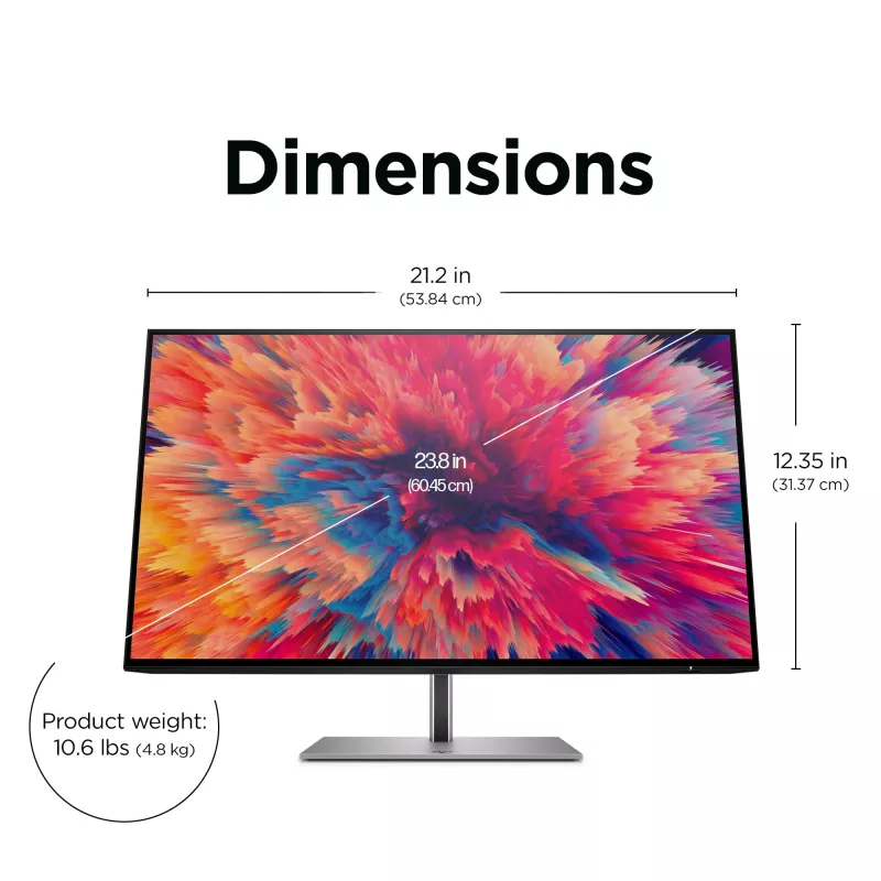 Monitor HP Z24q G3 QHD, 60,5 cm (23,8 cala), 2560 x 1440 pikseli, Quad HD, LCD, 5 ms, Srebrny