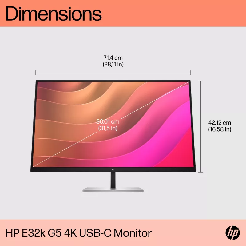 Monitor HP E32k G5 31,5 cala 4K Ultra HD LCD 3840 x 2160