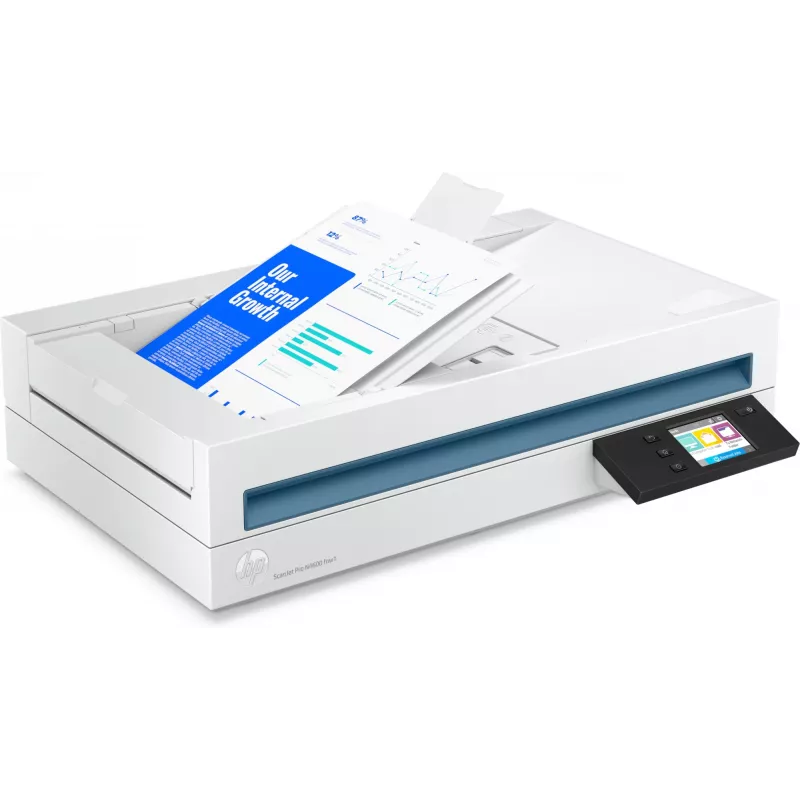 HP Scanjet Pro N4600 fnw1 Skaner płaski i z automatycznym podajnikiem dokumentów 1200 x 1200 DPI A5 Biały