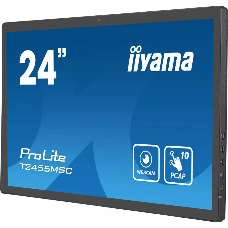 Monitor komputerowy iiyama T2455MSC-B1 61 cm (24 cale) 1920 x 1080 pikseli Full HD LED Dotykowy Czarny