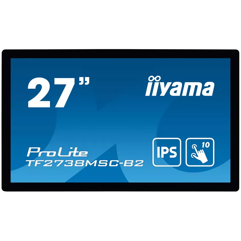 Monitor komputerowy iiyama ProLite TF2738MSC-B2 68,6 cm (27 cali) 1920 x 1080 pikseli Full HD LED Ekran dotykowy Wielu użytkowników Czarny