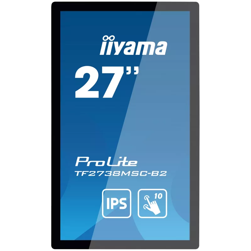 Monitor komputerowy iiyama ProLite TF2738MSC-B2 68,6 cm (27 cali) 1920 x 1080 pikseli Full HD LED Ekran dotykowy Wielu użytkowników Czarny