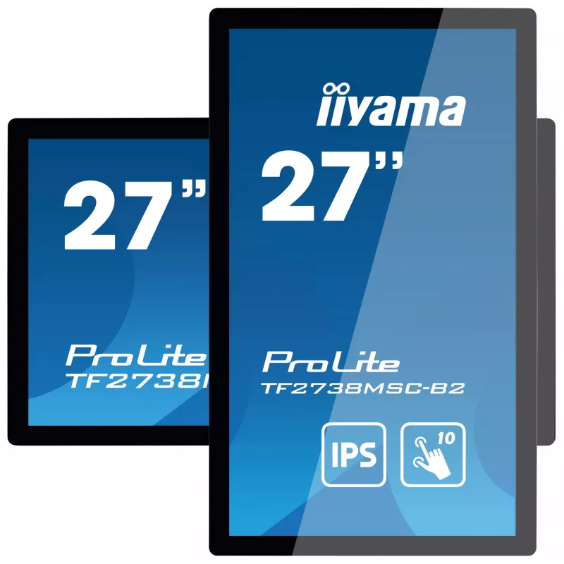 Monitor komputerowy iiyama ProLite TF2738MSC-B2 68,6 cm (27 cali) 1920 x 1080 pikseli Full HD LED Ekran dotykowy Wielu użytkowników Czarny
