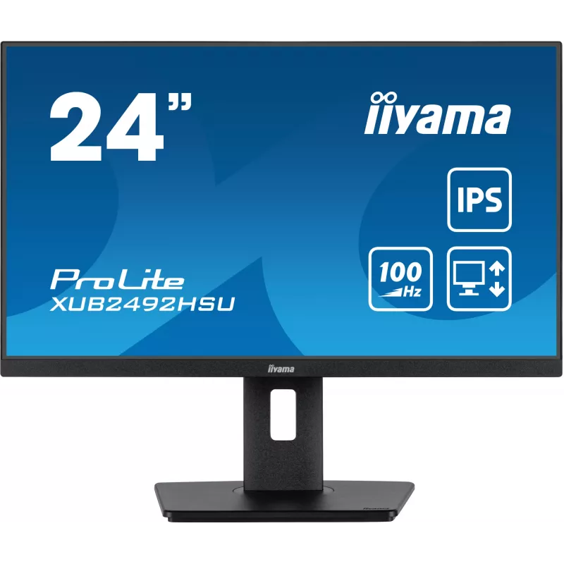 Monitor komputerowy iiyama XUB2492HSU-B6 60,5 cm (23,8 cala) 1920 x 1080 pikseli Full HD LED Czarny