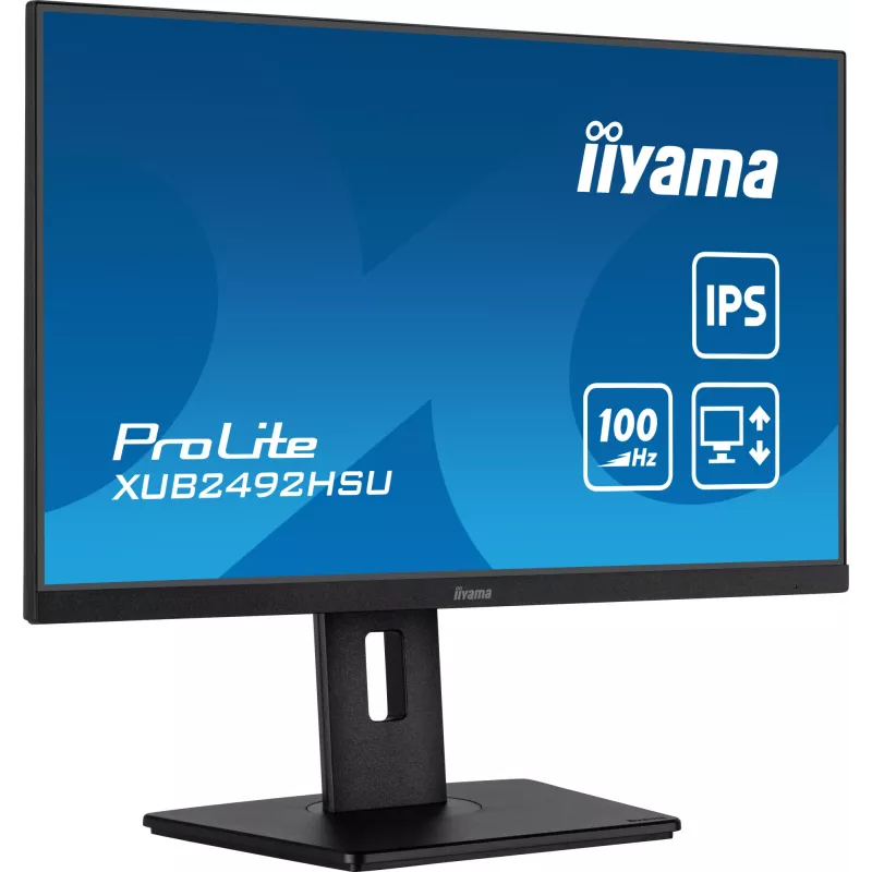 Monitor komputerowy iiyama XUB2492HSU-B6 60,5 cm (23,8 cala) 1920 x 1080 pikseli Full HD LED Czarny