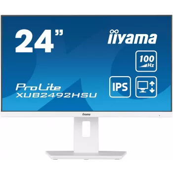 Monitor komputerowy iiyama XUB2492HSU-W6 60,5 cm (23,8 cala) 1920 x 1080 pikseli Full HD LED Biały