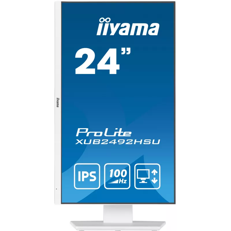 Monitor komputerowy iiyama XUB2492HSU-W6 60,5 cm (23,8 cala) 1920 x 1080 pikseli Full HD LED Biały