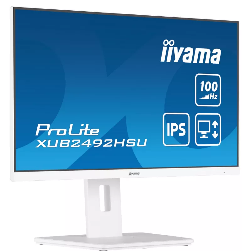 Monitor komputerowy iiyama XUB2492HSU-W6 60,5 cm (23,8 cala) 1920 x 1080 pikseli Full HD LED Biały