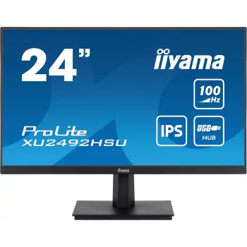 Monitor komputerowy iiyama ProLite XU2492HSU-B6 60,5 cm (23,8 cala) 1920 x 1080 pikseli Full HD LED Czarny