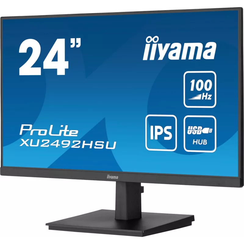Monitor komputerowy iiyama ProLite XU2492HSU-B6 60,5 cm (23,8 cala) 1920 x 1080 pikseli Full HD LED Czarny