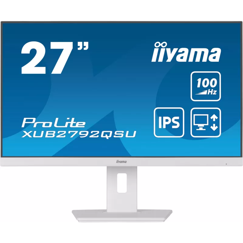 Monitor komputerowy iiyama ProLite XUB2792QSU-W6 68,6 cm (27 cali) 2560 x 1440 pikseli Quad HD LED Biały