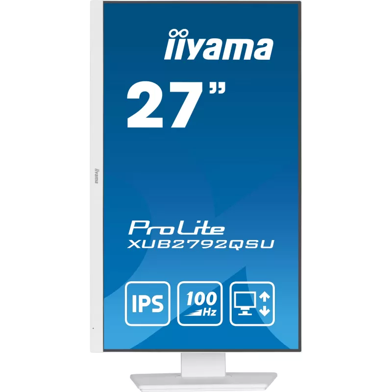 Monitor komputerowy iiyama ProLite XUB2792QSU-W6 68,6 cm (27 cali) 2560 x 1440 pikseli Quad HD LED Biały