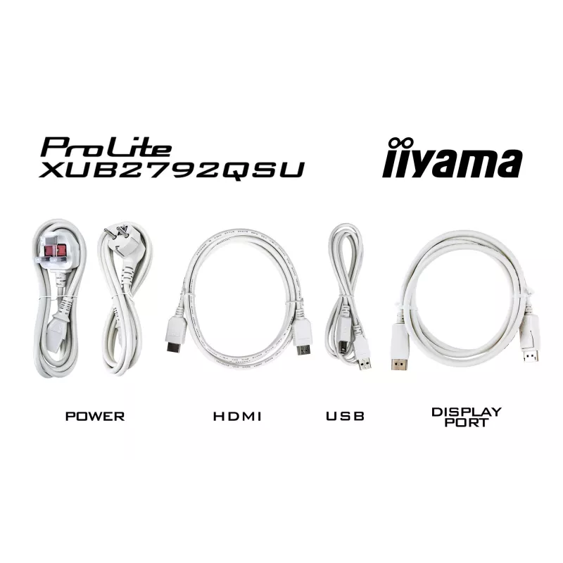 Monitor komputerowy iiyama ProLite XUB2792QSU-W6 68,6 cm (27 cali) 2560 x 1440 pikseli Quad HD LED Biały