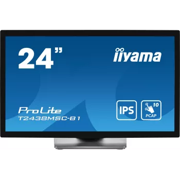 Monitor komputerowy iiyama ProLite T2438MSC-B1 60,5 cm (23,8 cala) 1920 x 1080 pikseli Full HD LED Dotykowy Czarny