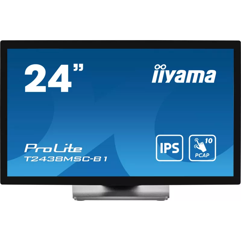 Monitor komputerowy iiyama ProLite T2438MSC-B1 60,5 cm (23,8 cala) 1920 x 1080 pikseli Full HD LED Dotykowy Czarny