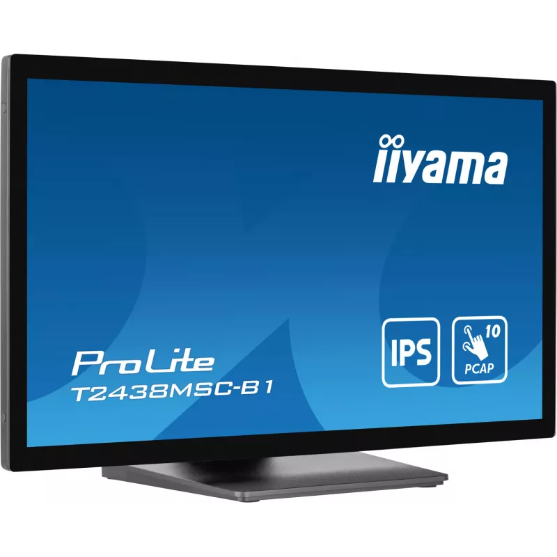 Monitor komputerowy iiyama ProLite T2438MSC-B1 60,5 cm (23,8 cala) 1920 x 1080 pikseli Full HD LED Dotykowy Czarny