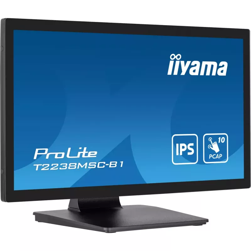 Monitor komputerowy iiyama ProLite T2238MSC-B1 54,6 cm (21,5 cala) 1920 x 1080 pikseli Full HD LED dotykowy Czarny