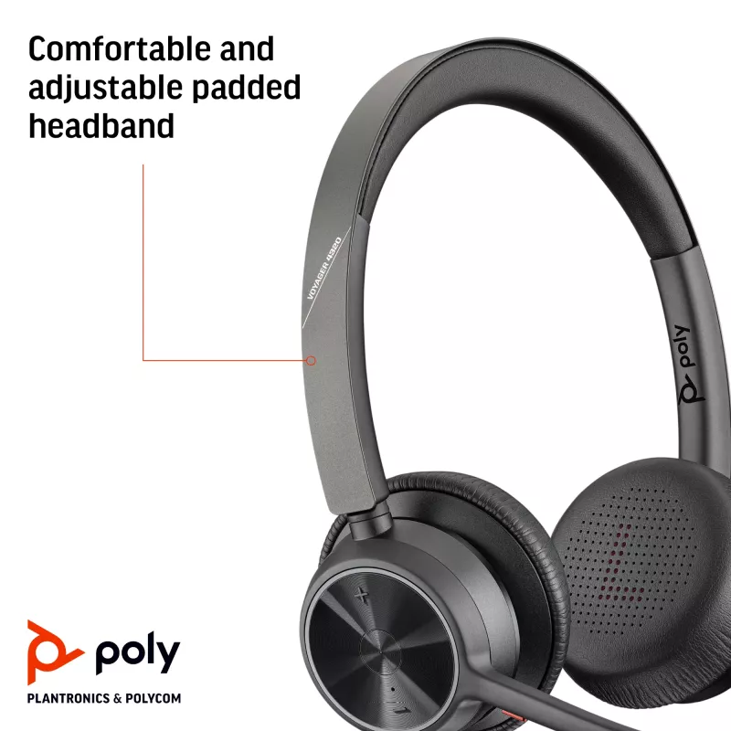 HP Poly Voyager 4320 Microsoft Teams Certified USB-A Headset +BT700 dongle