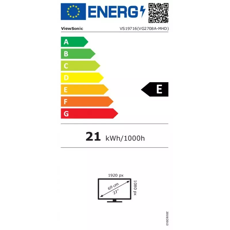 Monitor komputerowy ViewSonic VG2708A-MHD 68,6 cm (27 cali) 1920 x 1080 pikseli Full HD LED Czarny
