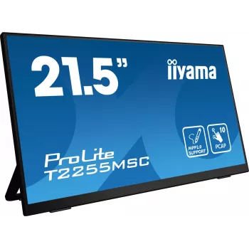 Monitor komputerowy iiyama ProLite T2255MSC-B1 54,6 cm (21,5 inch) 1920 x 1080 pikseli Full HD LCD dotykowy Czarny