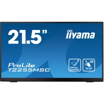 Monitor komputerowy iiyama ProLite T2255MSC-B1 54,6 cm (21,5 inch) 1920 x 1080 pikseli Full HD LCD dotykowy Czarny